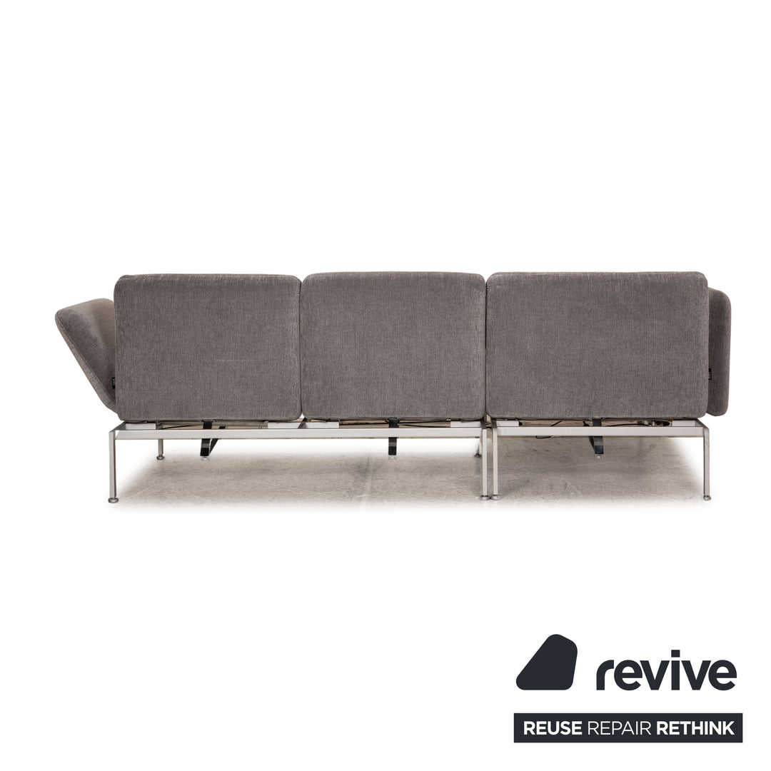 Brühl Roro fabric ESofa gray corner sofa couch function relax function sleeping function