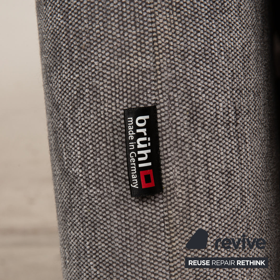 Brühl Roro fabric ESofa gray corner sofa couch function relax function sleeping function