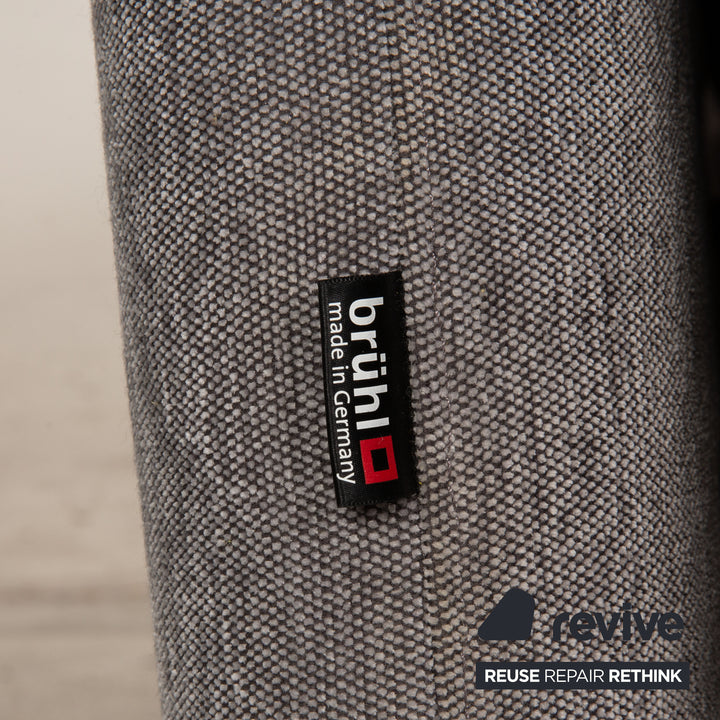 Brühl Roro fabric ESofa gray corner sofa couch function relax function sleeping function