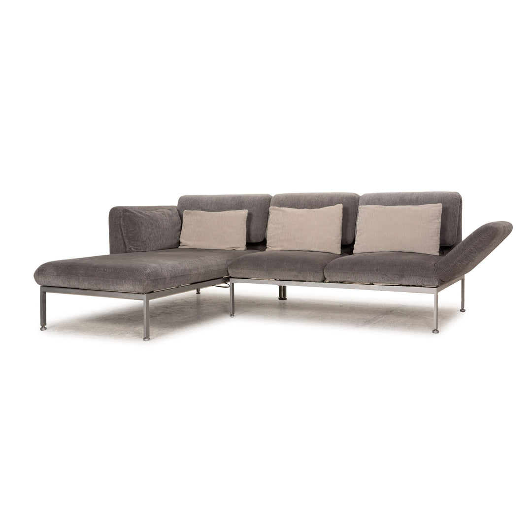 Brühl Roro fabric ESofa gray corner sofa couch function relax function sleeping function