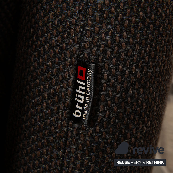 Brühl Roro tissu deux places gris foncé fonction manuelle fonction sommeil