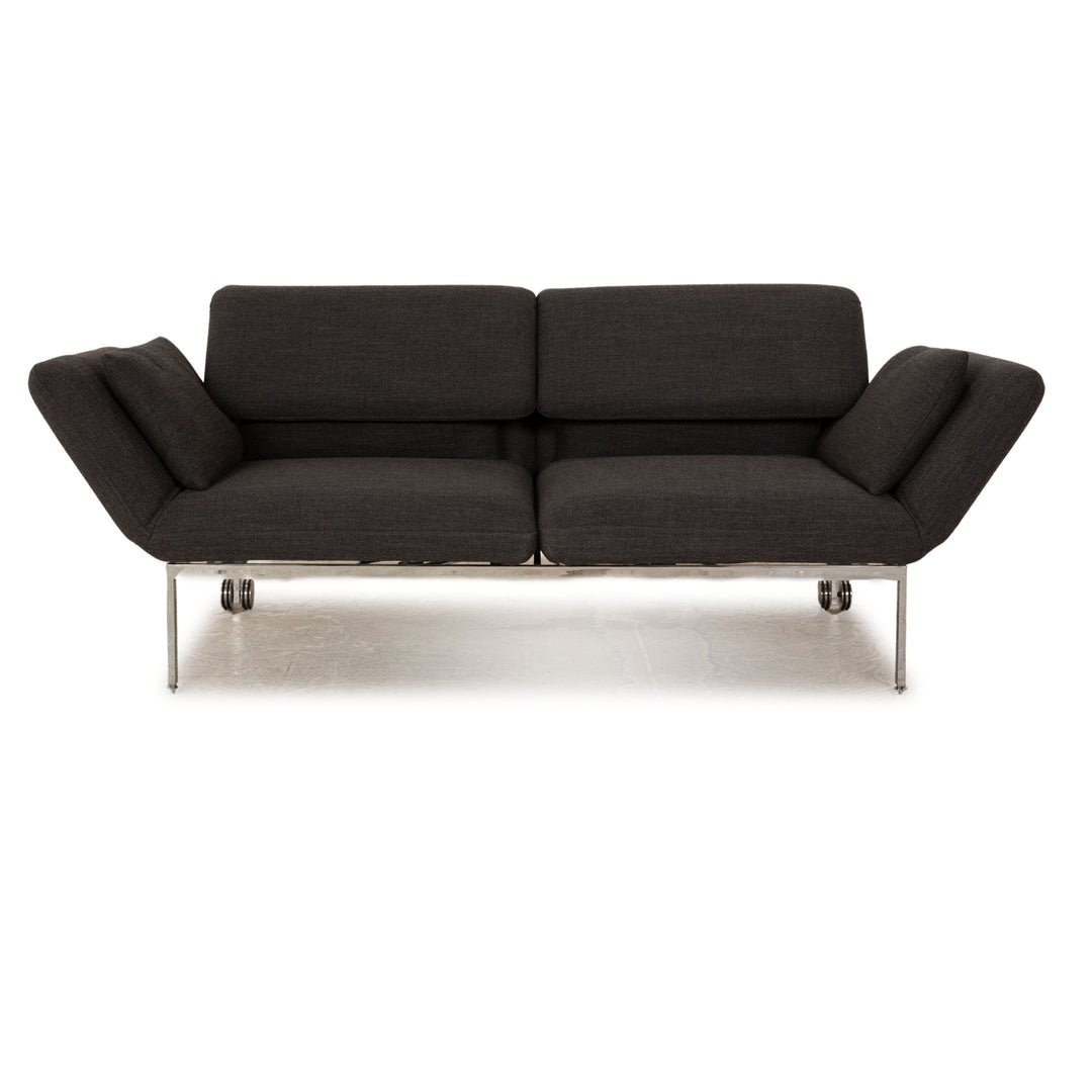 Brühl Roro tissu deux places gris fonction manuelle canapé fonction couchage