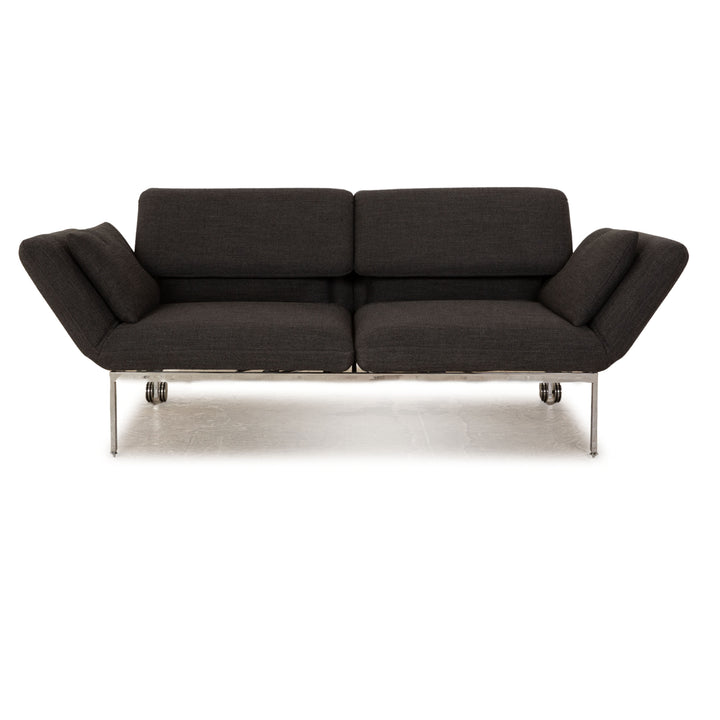 Brühl Roro tissu deux places gris fonction manuelle canapé fonction couchage