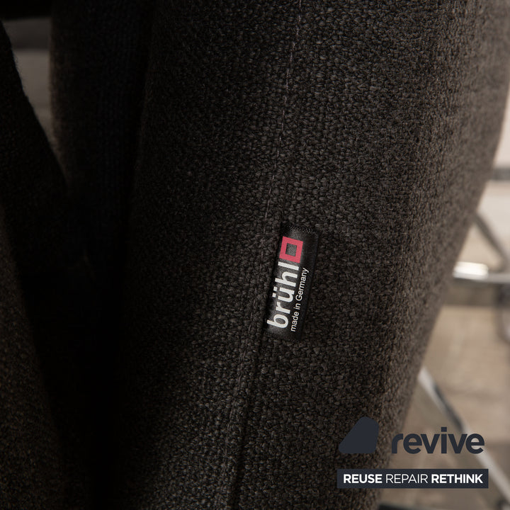 Brühl Roro tissu deux places gris fonction manuelle canapé fonction couchage