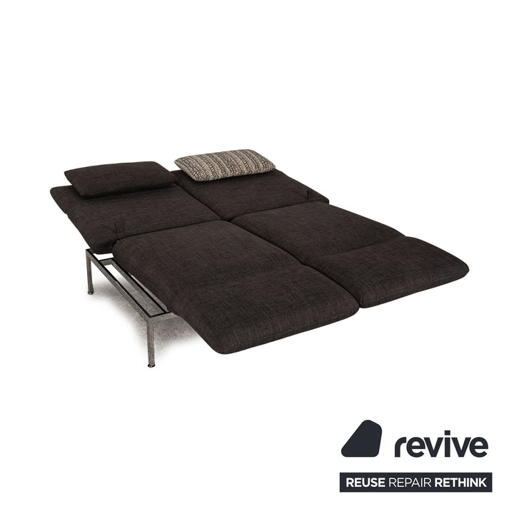 Brühl Roro fabric two-seater gray sofa couch sleeping function