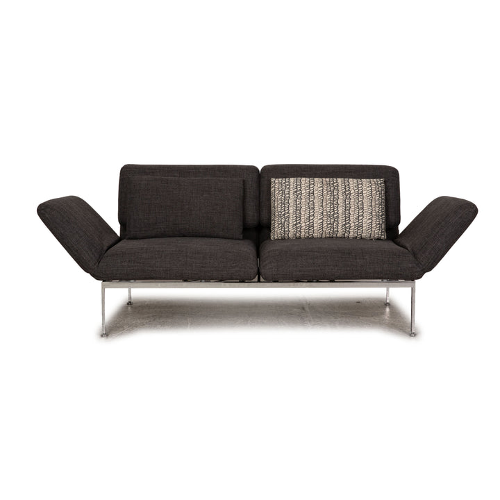 Brühl Roro fabric two-seater gray sofa couch sleeping function