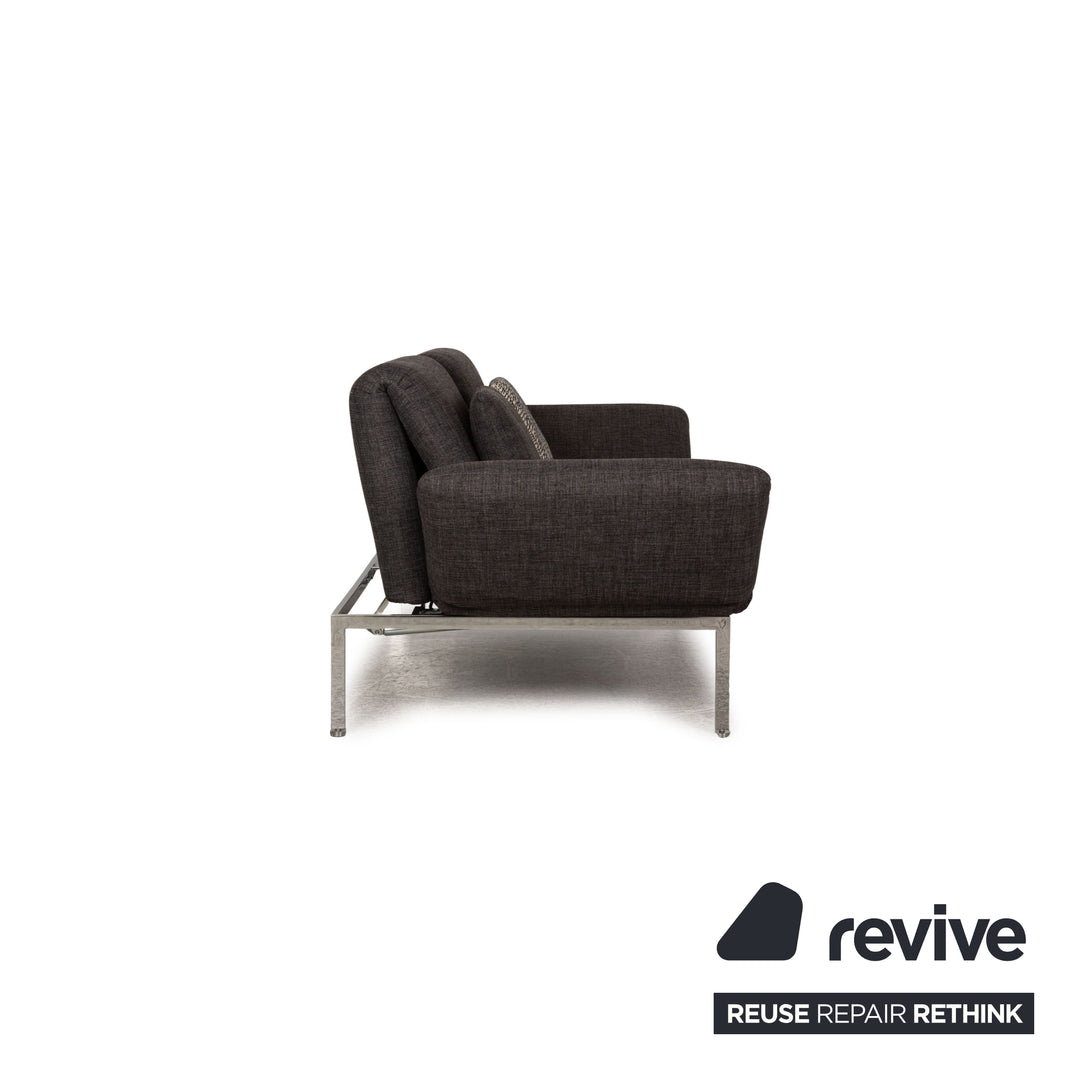 Brühl Roro fabric two-seater gray sofa couch sleeping function