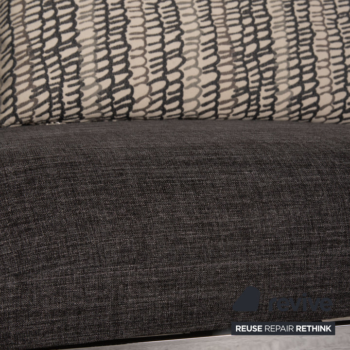 Brühl Roro fabric two-seater gray sofa couch sleeping function