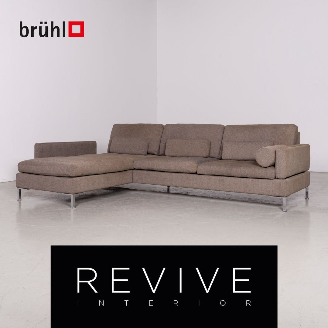 Brühl Alba Designer Stoff Ecksofa Braun Sofa Couch Funktion #7106