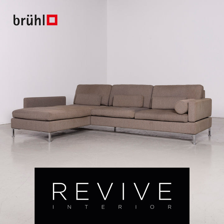 Brühl Alba Designer Stoff Ecksofa Braun Sofa Couch Funktion #7106