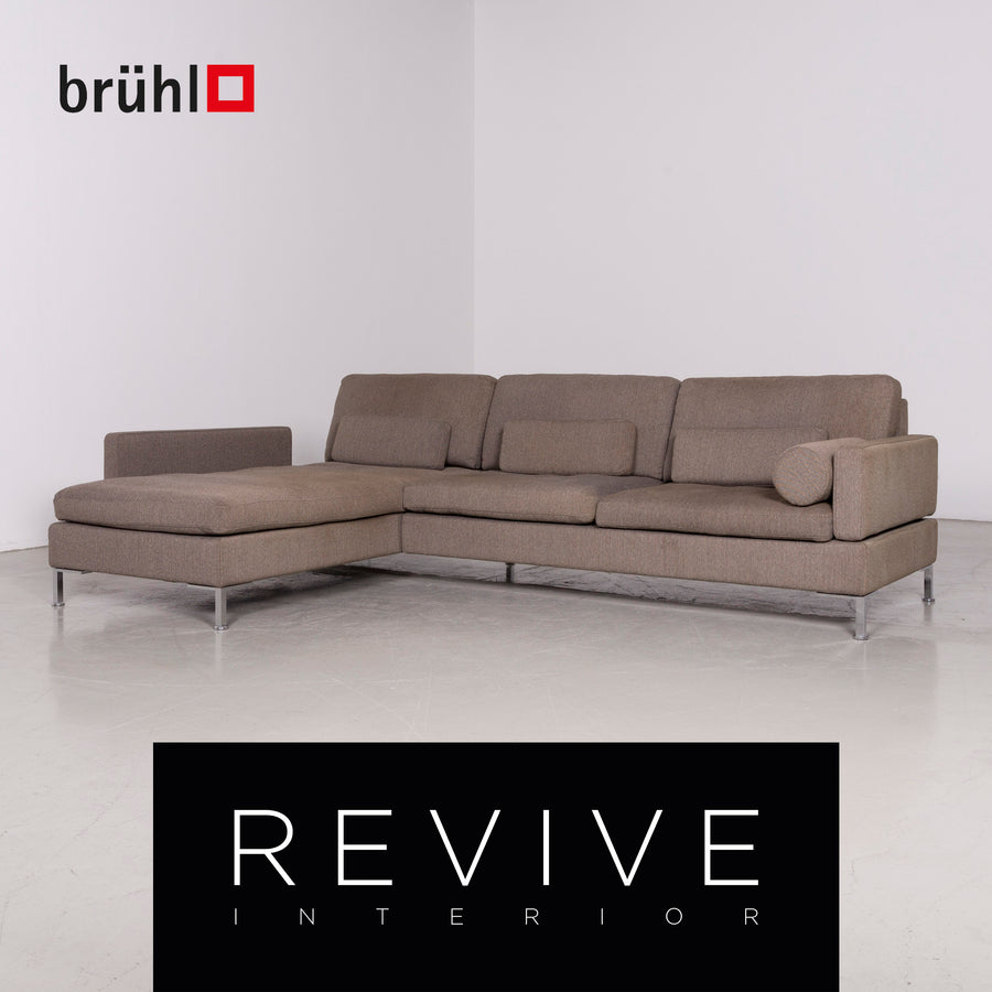 Brühl Alba Designer Stoff Ecksofa Braun Sofa Couch Funktion #7106