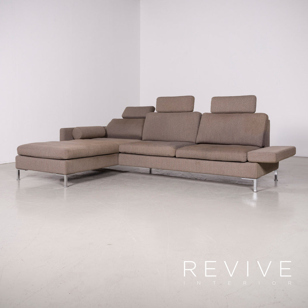 Brühl Alba Designer Stoff Ecksofa Braun Sofa Couch Funktion #7106