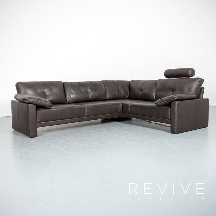 Brühl Alba Leder Ecksofa Braun Couch Funktion Echtleder #6197