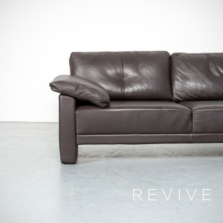 Brühl Alba Leder Ecksofa Braun Couch Funktion Echtleder #6197