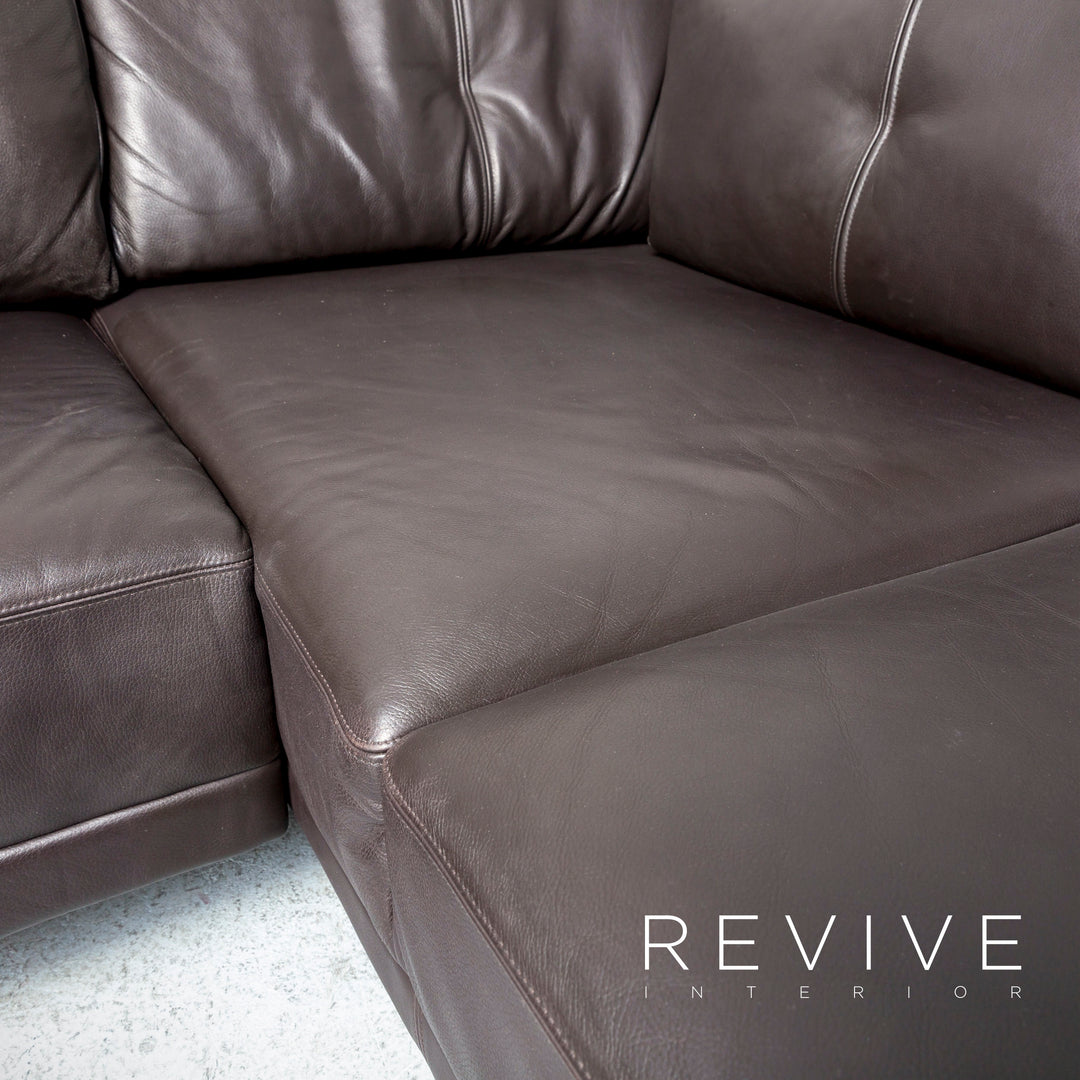 Brühl Alba Leder Ecksofa Braun Couch Funktion Echtleder #6197