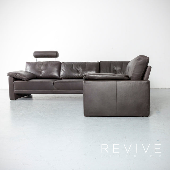 Brühl Alba Leder Ecksofa Braun Couch Funktion Echtleder #6197