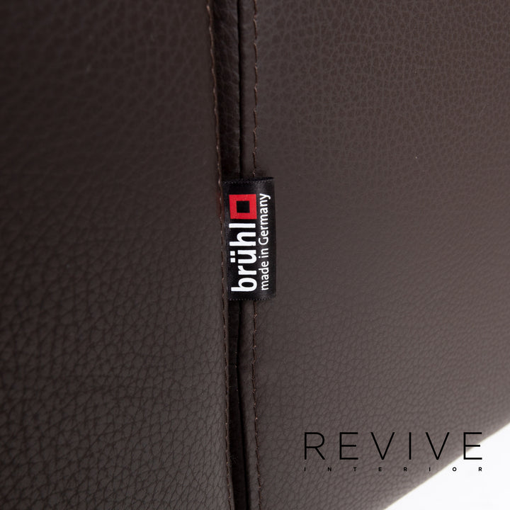 Brühl & Sippold Alba Leder Ecksofa Dunkelbraun Braun Funktion Couch #13402