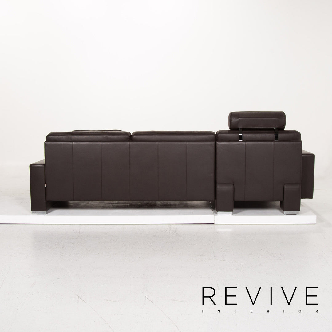 Brühl & Sippold Alba Leder Ecksofa Dunkelbraun Braun Funktion Couch #13402