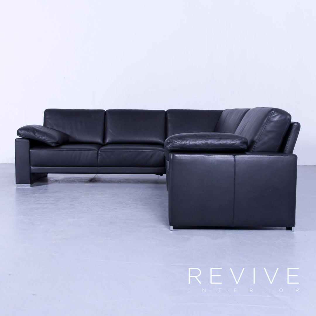 Brühl Alba Leder Ecksofa Schwarz Echtleder Couch #4958