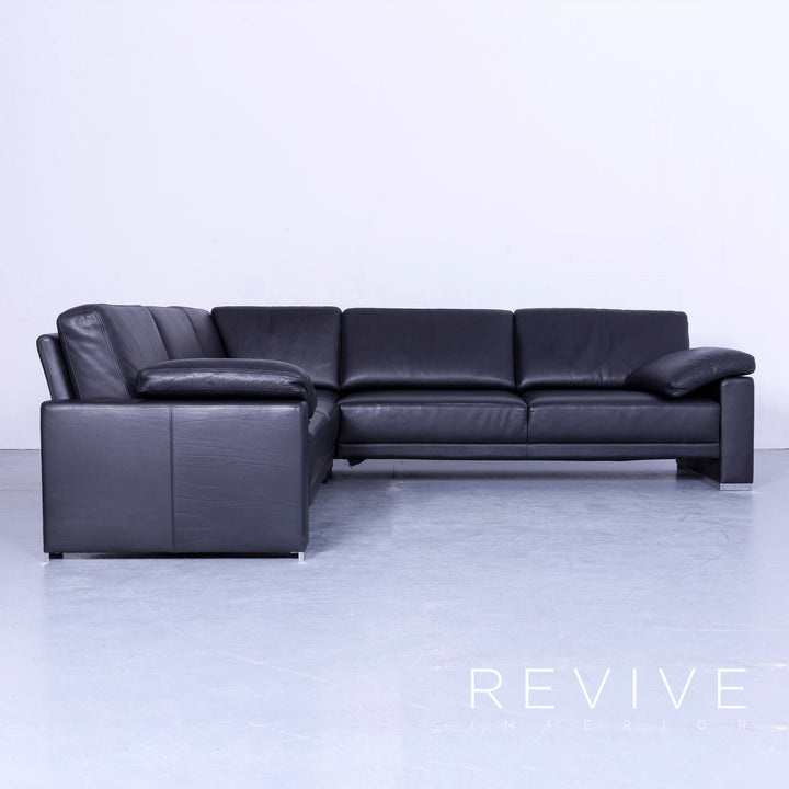 Brühl Alba Leder Ecksofa Schwarz Echtleder Couch #4958
