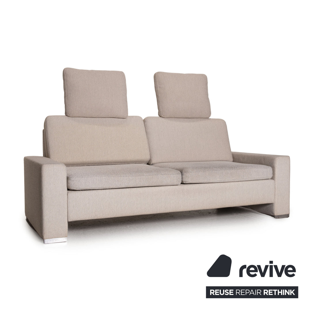 Brühl Alba Stoff Sofa Beige Zweisitzer Couch