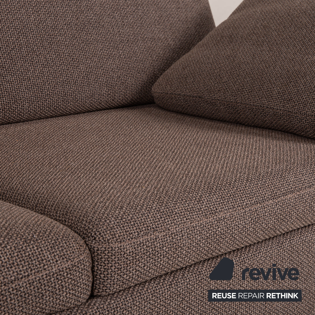 Brühl & Sippold Alba Stoff Sofa Braun Zweisitzer Couch