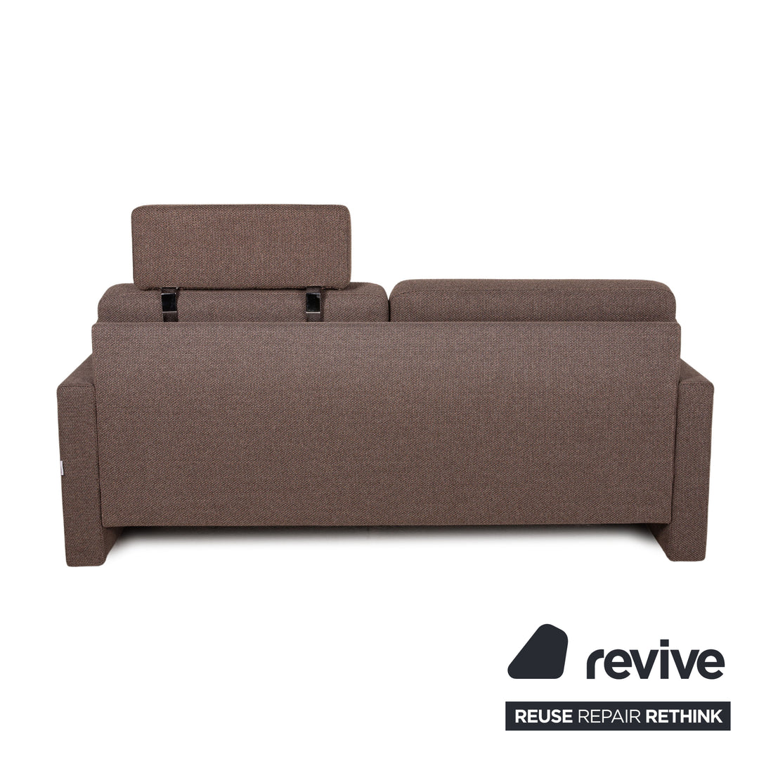 Brühl & Sippold Alba Stoff Sofa Braun Zweisitzer Couch