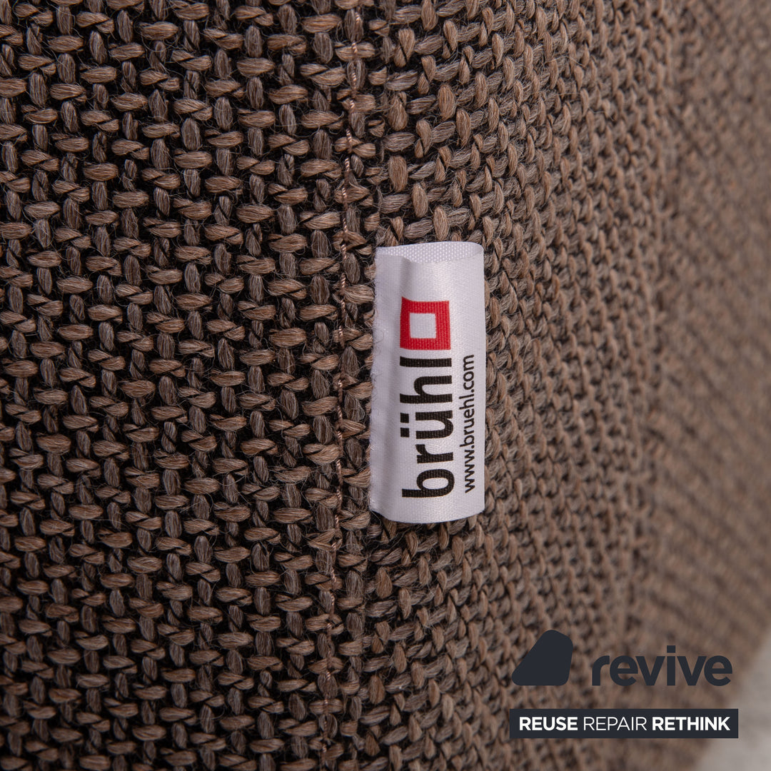 Brühl & Sippold Alba Stoff Sofa Braun Zweisitzer Couch