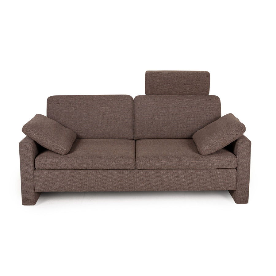 Brühl & Sippold Alba Stoff Sofa Braun Zweisitzer Couch