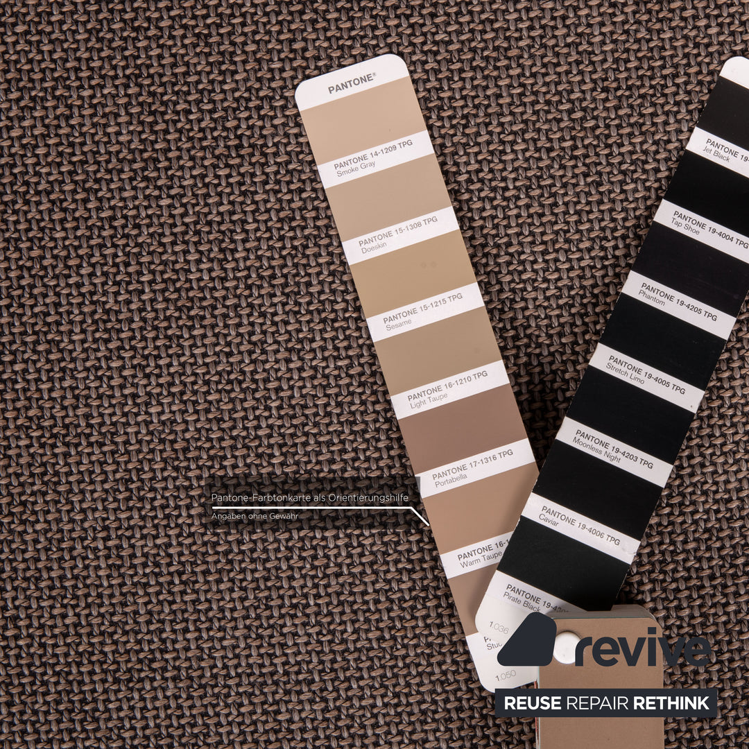 Brühl & Sippold Alba Stoff Sofa Garnitur Braun 2xZweisitzer