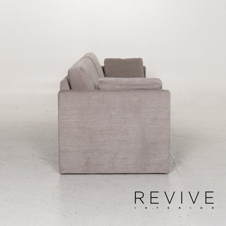 Brühl Alba Stoff Sofa Garnitur Grau 1x Dreisitzer 3x Sessel #13358