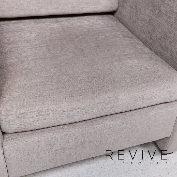 Brühl Alba Stoff Sofa Garnitur Grau 1x Dreisitzer 3x Sessel #13358