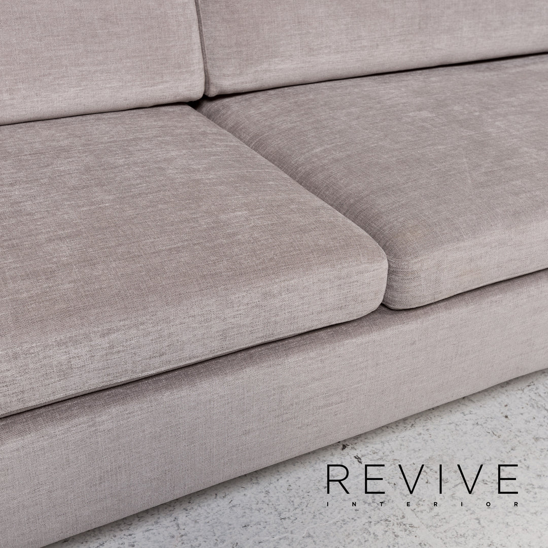 Brühl Alba Stoff Sofa Garnitur Grau 1x Dreisitzer 3x Sessel #13358