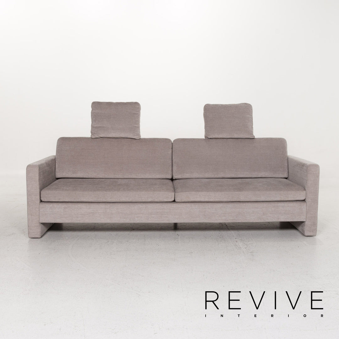 Brühl & Sippold Alba Stoff Sofa Grau Dreisitzer Funktion Couch #13091