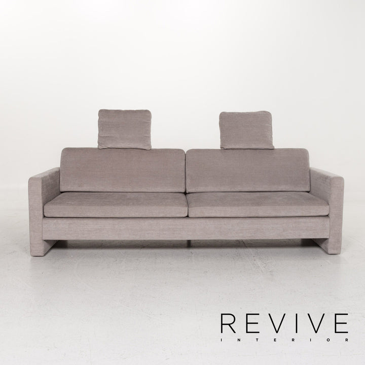 Brühl & Sippold Alba Stoff Sofa Grau Dreisitzer Funktion Couch #13091