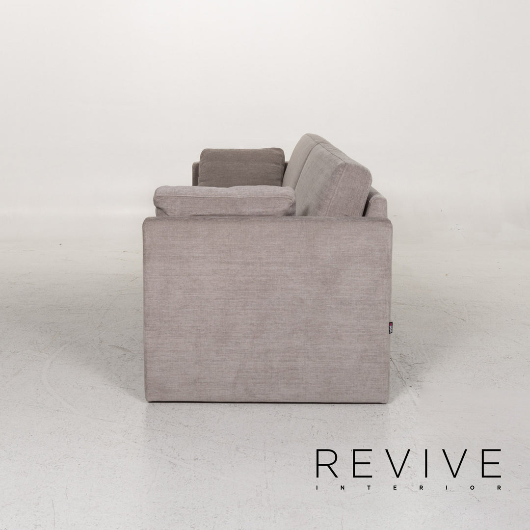 Brühl & Sippold Alba Stoff Sofa Grau Dreisitzer Funktion Couch #13091