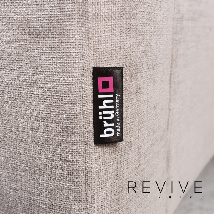 Brühl & Sippold Alba Stoff Sofa Grau Dreisitzer Funktion Couch #13091