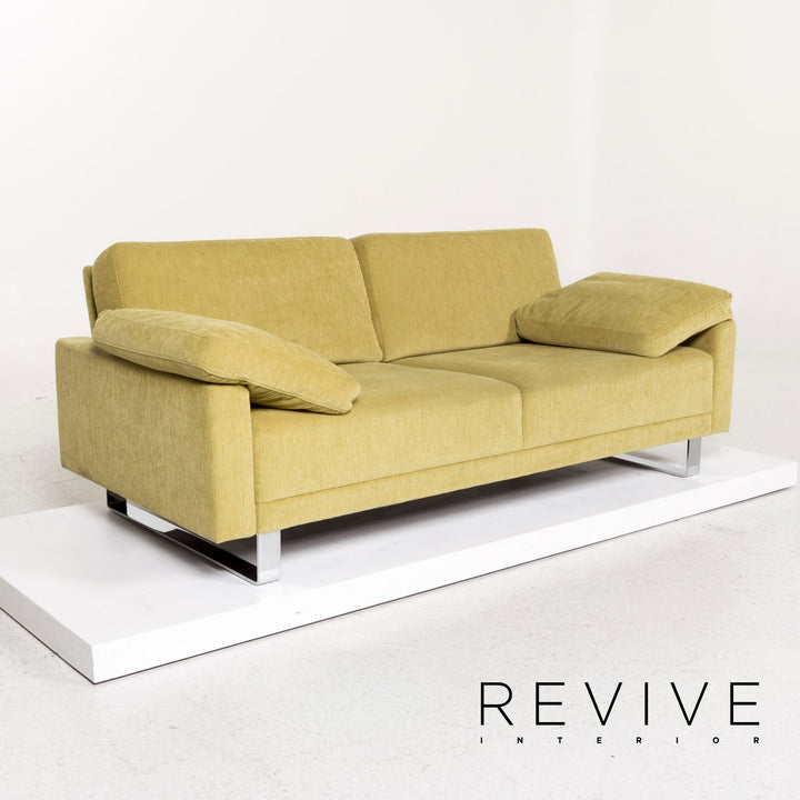 Brühl & Sippold Alba Stoff Sofa Grün Zweisitzer Couch #13216