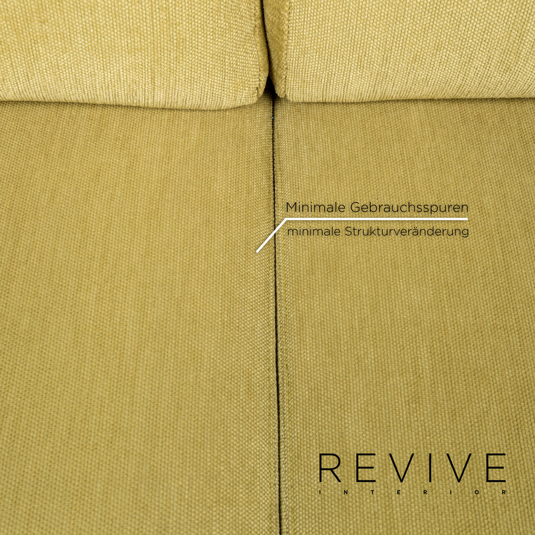 Brühl & Sippold Alba Stoff Sofa Grün Zweisitzer Couch #13216