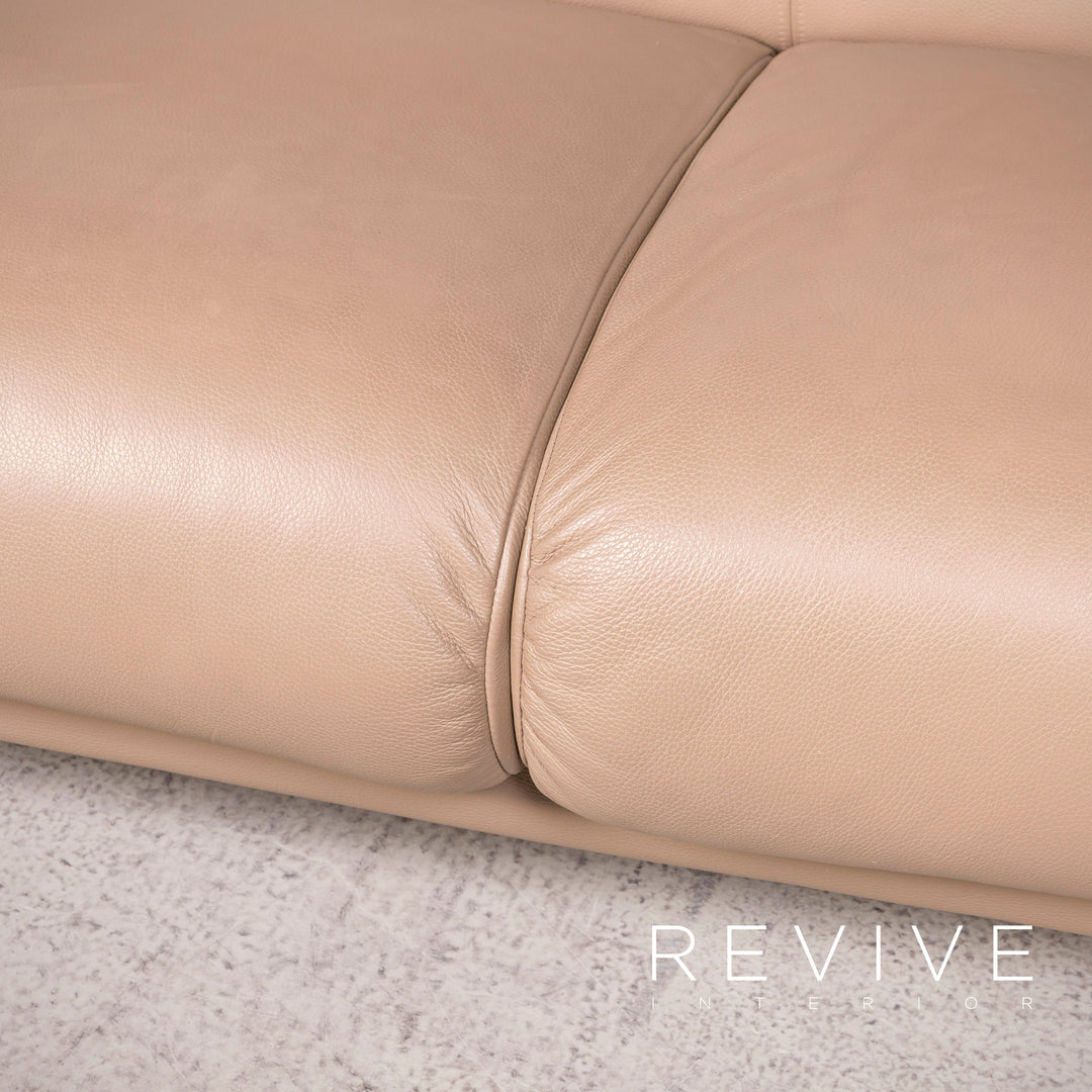 Brühl Ampiezza Designer Leder Sofa Garnitur Cognac Dreisitzer Zweisitzer Echtleder Couch #8491