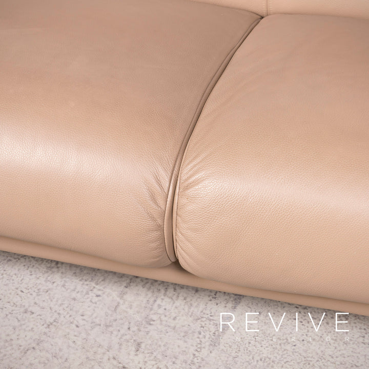 Brühl Ampiezza Designer Leder Sofa Garnitur Cognac Dreisitzer Zweisitzer Echtleder Couch #8491