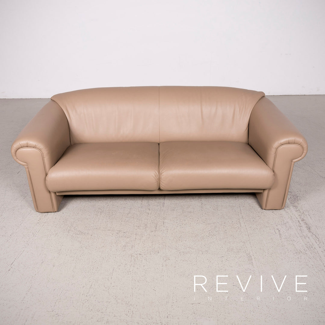 Brühl Ampiezza Designer Leder Sofa Garnitur Cognac Dreisitzer Zweisitzer Echtleder Couch #8491