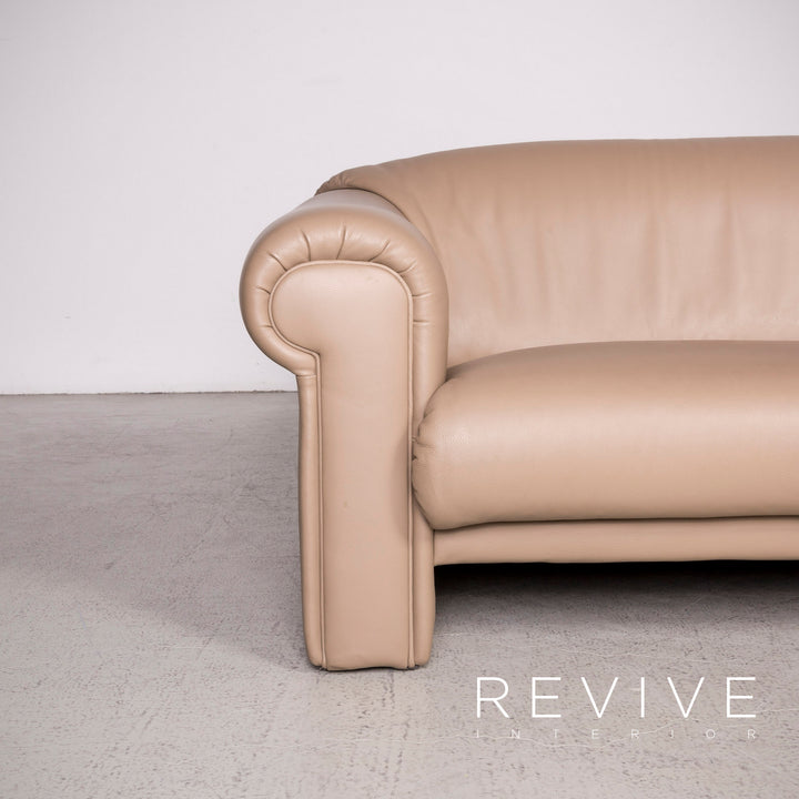 Brühl Ampiezza Designer Leder Sofa Garnitur Cognac Dreisitzer Zweisitzer Echtleder Couch #8491