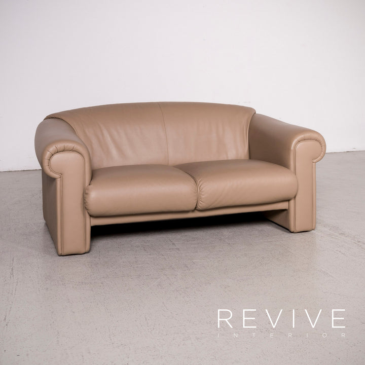 Brühl Ampiezza Designer Leder Sofa Cognac Zweisitzer Echtleder Couch #8342