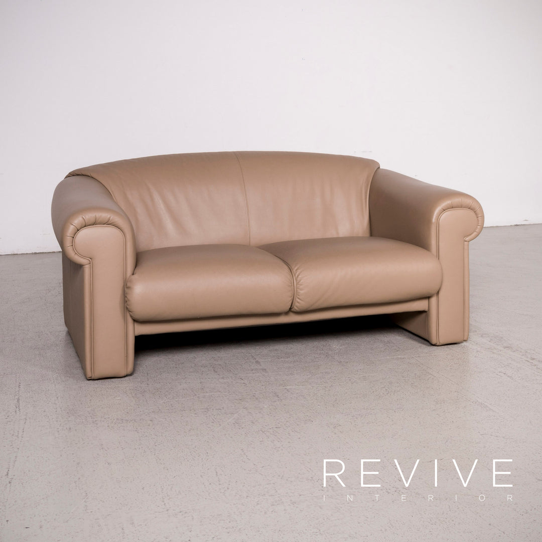 Brühl Ampiezza Designer Leder Sofa Garnitur Cognac Dreisitzer Zweisitzer Echtleder Couch #8491