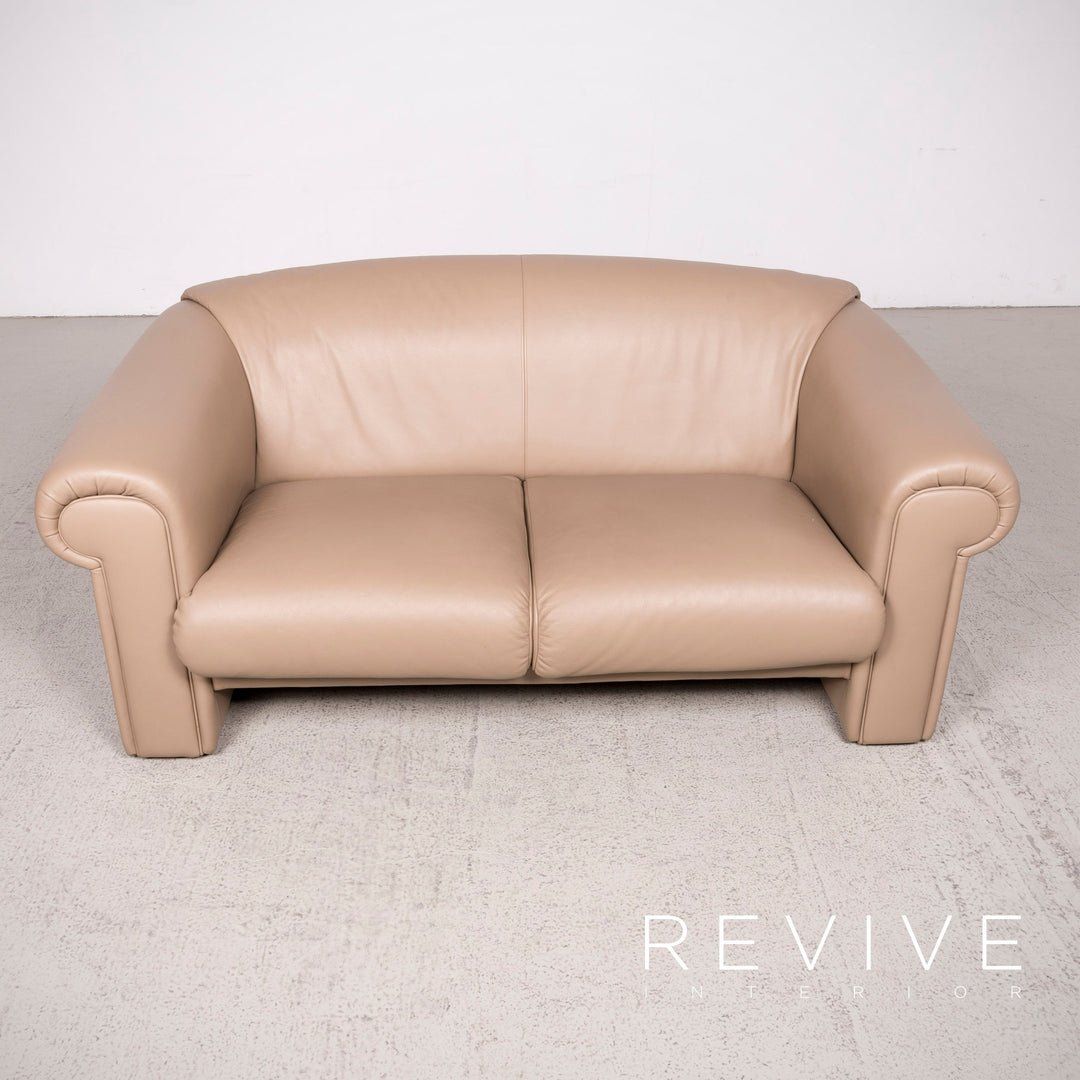 Brühl Ampiezza Designer Leder Sofa Cognac Zweisitzer Echtleder Couch #8342