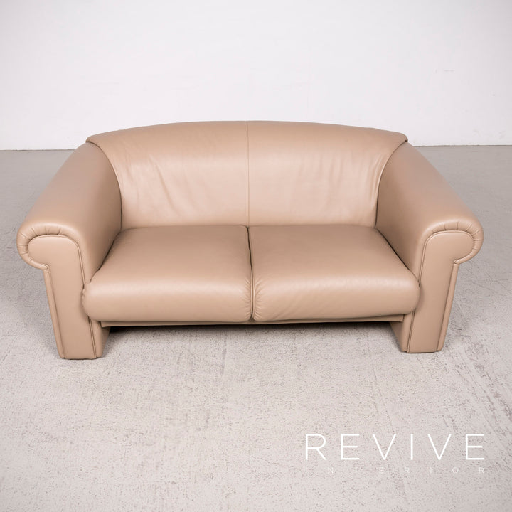 Brühl Ampiezza Designer Leder Sofa Garnitur Cognac Dreisitzer Zweisitzer Echtleder Couch #8491