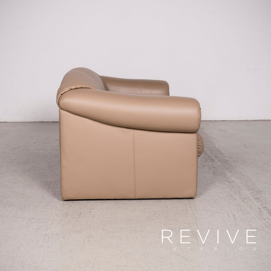 Brühl Ampiezza Designer Leder Sofa Garnitur Cognac Dreisitzer Zweisitzer Echtleder Couch #8491