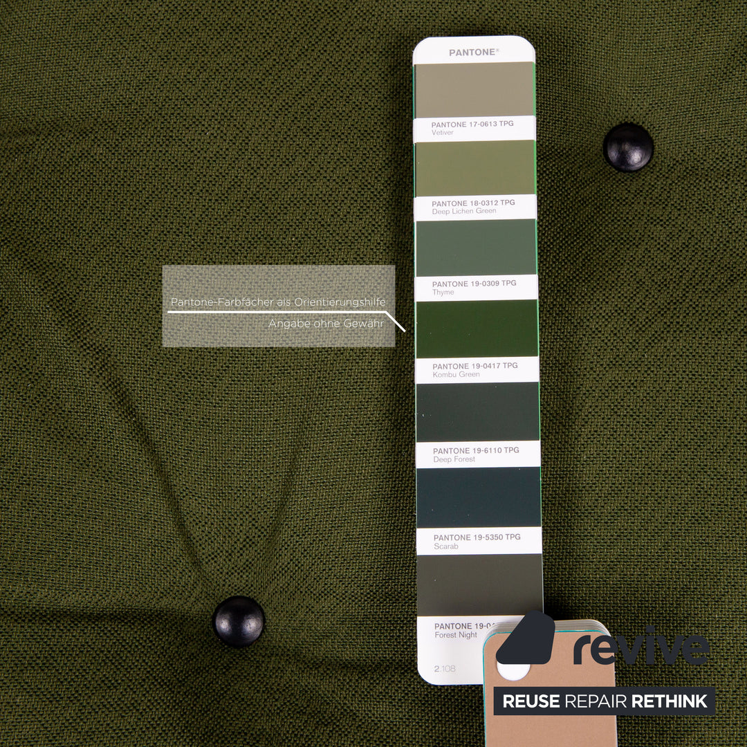 Brühl & Sippold Avec Plaisir Stoff Sofa Grün Dreisitzer Couch