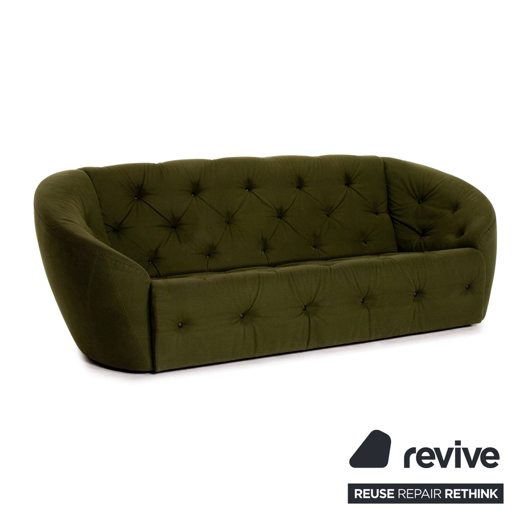 Brühl & Sippold Avec Plaisir Stoff Sofa Grün Dreisitzer Couch